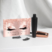 Makeup Artist Wimpern Glitzer Rose Visitenkarte