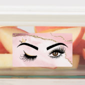 Makeup artist Wink Eye Beauty Blush Pink Agate Etiketten (Befestigt)