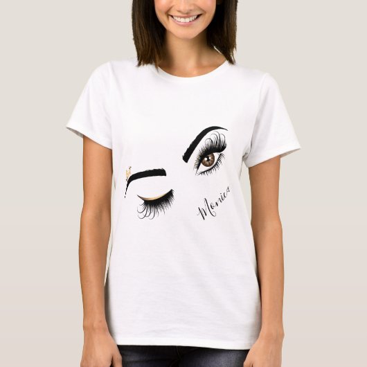 Makeup artist Wink Eye Beauty Salon Lash Extension T-Shirt (Vorderseite)
