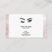 Makeup artist Wink Eye Beauty Salon Lash Extension Visitenkarte (Rückseite)