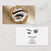 Makeup artist Wink Eye Beauty Salon Lash Extension Visitenkarte (Vorne/Hinten)