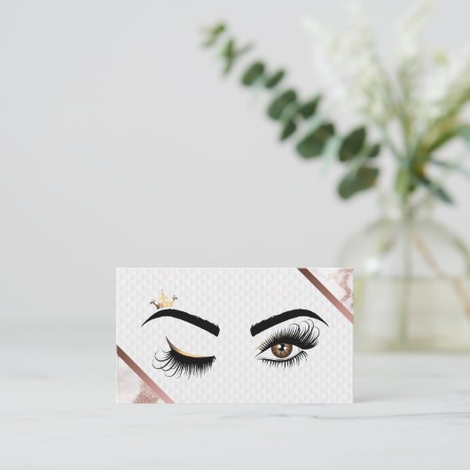 Makeup artist Wink Eye Beauty Salon Lash Extension Visitenkarte (Stehend Vorderseite)