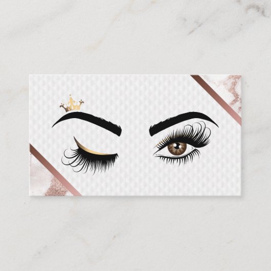 Makeup artist Wink Eye Beauty Salon Lash Extension Visitenkarte (Vorderseite)