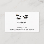 Makeup artist Wink Eye Beauty Salon Lash Extension Visitenkarte (Rückseite)