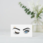 Makeup artist Wink Eye Beauty Salon Lash Extension Visitenkarte (Stehend Vorderseite)