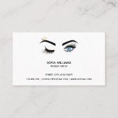 Makeup artist Wink Eye Beauty Salon Lash Extension Visitenkarte (Rückseite)