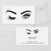 Makeup artist Wink Eye Beauty Salon Lash Extension Visitenkarte (Vorne/Hinten)
