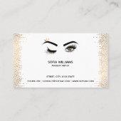 Makeup artist Wink Eye Beauty Salon Lash Extension Visitenkarte (Rückseite)
