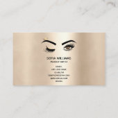 Makeup artist Wink Eye Beauty Salon tropfen Gold Visitenkarte (Rückseite)