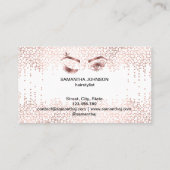 Makeup artist Wink Eye Gold Confetti Lashes Visitenkarte (Rückseite)