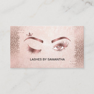 Makeup artist Wink Eye Gold Confetti Lashes Visitenkarte