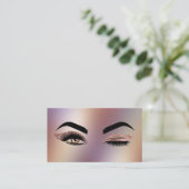 Makeup artist Wink Eye Lashes Rose Gold Visitenkarte (Stehend Vorderseite)