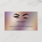Makeup artist Wink Eye Lashes Rose Gold Visitenkarte (Rückseite)