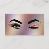 Makeup artist Wink Eye Lashes Rose Gold Visitenkarte (Vorderseite)