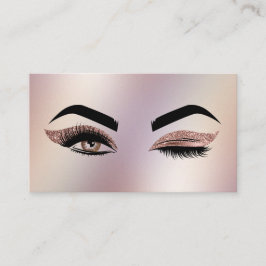 Makeup artist Wink Eye Lashes Rose Gold Visitenkarte