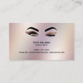 Makeup artist Wink Eye Lashes Rose Gold Visitenkarte (Rückseite)