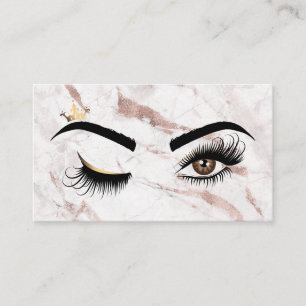 Makeup artist Wink Eye Rose Gold Marble Lashes Visitenkarte