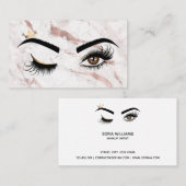 Makeup artist Wink Eye Rose Gold Marble Lashes Visitenkarte (Vorne/Hinten)