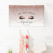 Makeup Artist Wir sind Open Rose Gold Glitzer Eyes Banner (Insitu)
