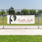 Makeup artist Woman konfrontiert lange Wimpern Bra Banner (Insitu)