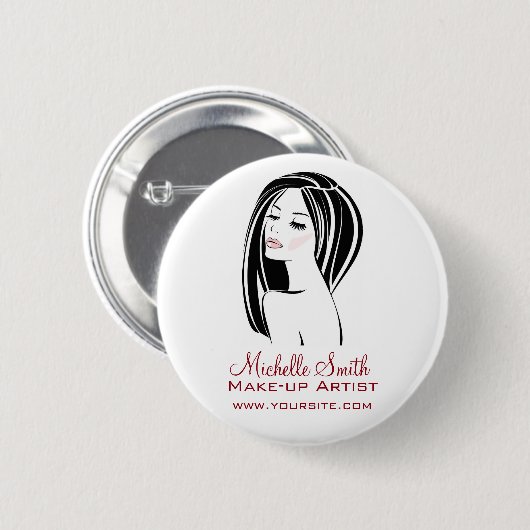 Makeup artist Woman konfrontiert lange Wimpern Bra Button (Vorne & Hinten)