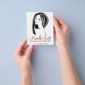 Makeup artist Woman konfrontiert lange Wimpern Bra Flyer (Gruppe)