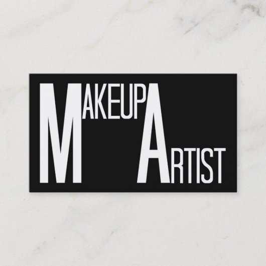 Makeup Artist Word Business Card Visitenkarte (Vorderseite)