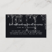 Makeup artistisch haar stylist Glitzer Tropfen sch Visitenkarte (Rückseite)