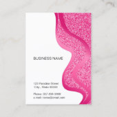 Makeup artistische Visitenkarte mit Glitzer-Effekt (Rückseite)