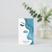 Makeup artistische Visitenkarte mit Glitzer-Effekt (Stehend Vorderseite)