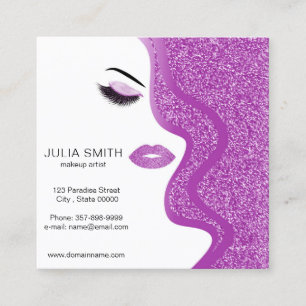 Makeup artistische Visitenkarte mit Glitzer-Effekt