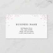 Makeup artistische Visitenkarte mit Glitzer-Effekt (Rückseite)