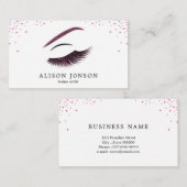 Makeup artistische Visitenkarte mit Glitzer-Effekt (Vorne/Hinten)