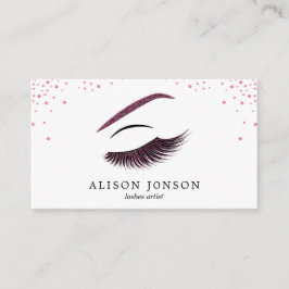 Makeup artistische Visitenkarte mit Glitzer-Effekt