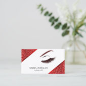 Makeup artistische Visitenkarte mit Glitzer-Effekt (Stehend Vorderseite)