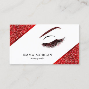 Makeup artistische Visitenkarte mit Glitzer-Effekt