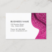 Makeup artistische Visitenkarte mit Glitzer-Effekt (Rückseite)