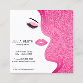 Makeup artistische Visitenkarte mit Glitzer-Effekt