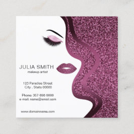 Makeup artistische Visitenkarte mit Glitzer-Effekt