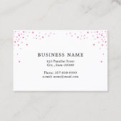 Makeup artistische Visitenkarte mit Glitzer-Effekt (Rückseite)