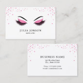 Makeup artistische Visitenkarte mit Glitzer-Effekt (Vorne/Hinten)