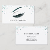 Makeup artistische Visitenkarte mit Glitzer-Effekt (Vorne/Hinten)