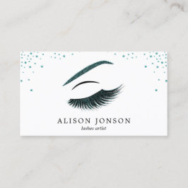 Makeup artistische Visitenkarte mit Glitzer-Effekt