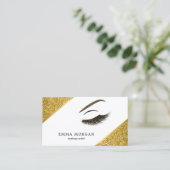 Makeup artistische Visitenkarte mit Glitzer-Effekt (Stehend Vorderseite)