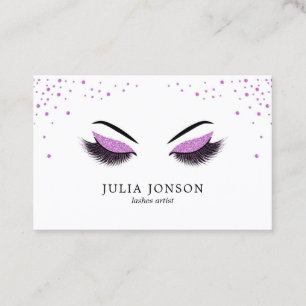 Makeup artistische Visitenkarte mit Glitzer-Effekt