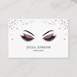 Makeup artistische Visitenkarte mit Glitzer-Effekt