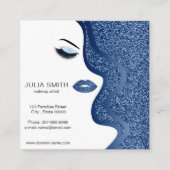 Makeup artistische Visitenkarte mit Glitzer-Effekt (Vorderseite)