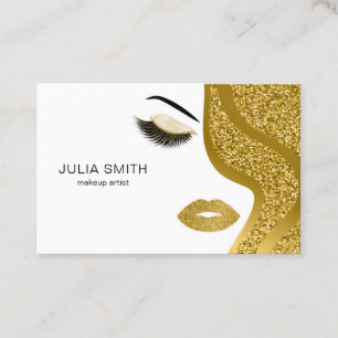 Makeup artistische Visitenkarte mit Glitzer-Effekt