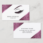 Makeup artistische Visitenkarte mit Glitzer-Effekt (Vorne/Hinten)