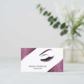 Makeup artistische Visitenkarte mit Glitzer-Effekt (Stehend Vorderseite)